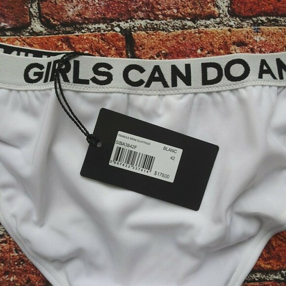 NWT Zadig & Voltaire 2-PC Swimsuit Bikini Top Bottoms Whitehaven White Blanc 10 - Picture 6 of 11